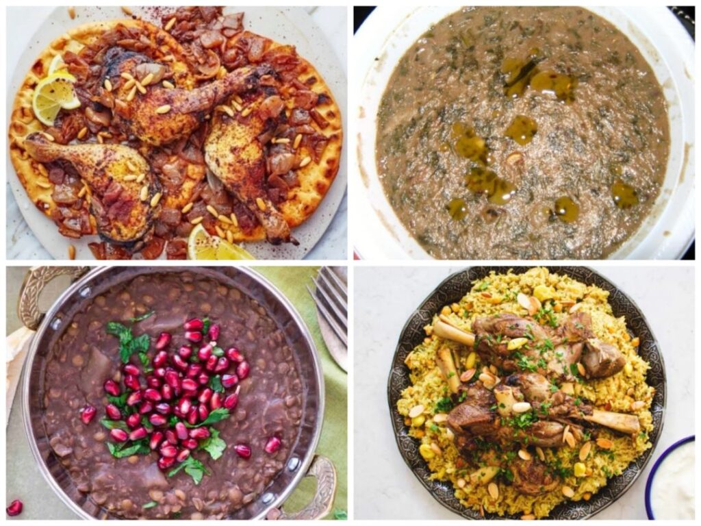 Musakhan, Sumaghiyyeh, Rummaniyya y Qidra