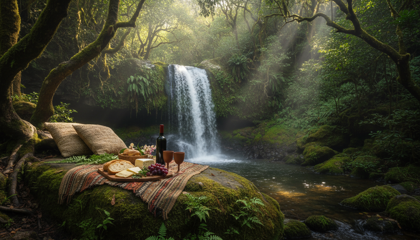 Madeira Island romantic escape illustration