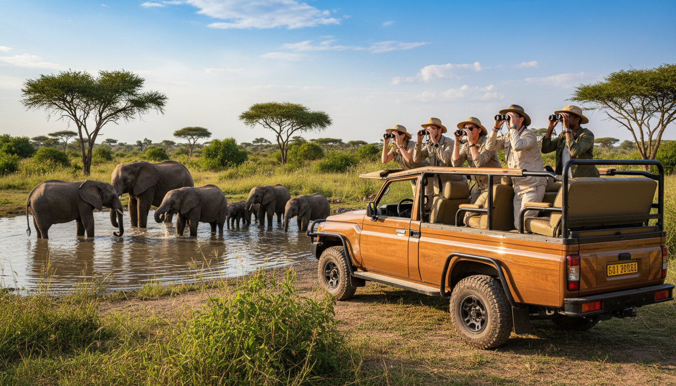 safari in Kenya illustration