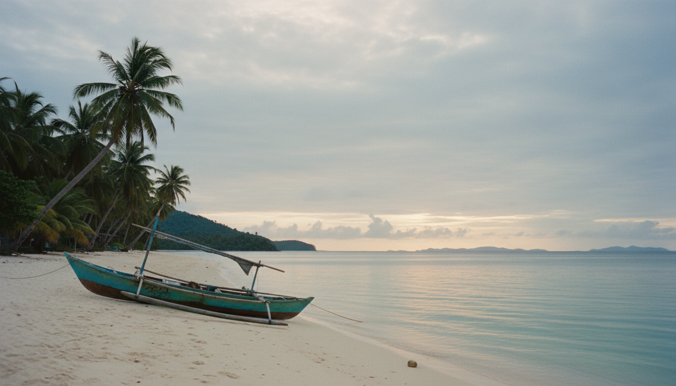 A serene, empty beach highlighting the perks of off-season travel
