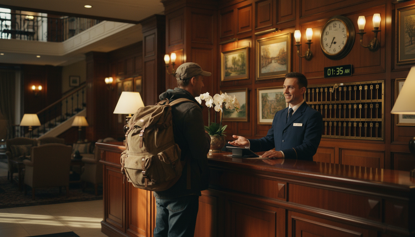 Traveler wondering if it is cheaper to book a hotel or walk in at the front desk