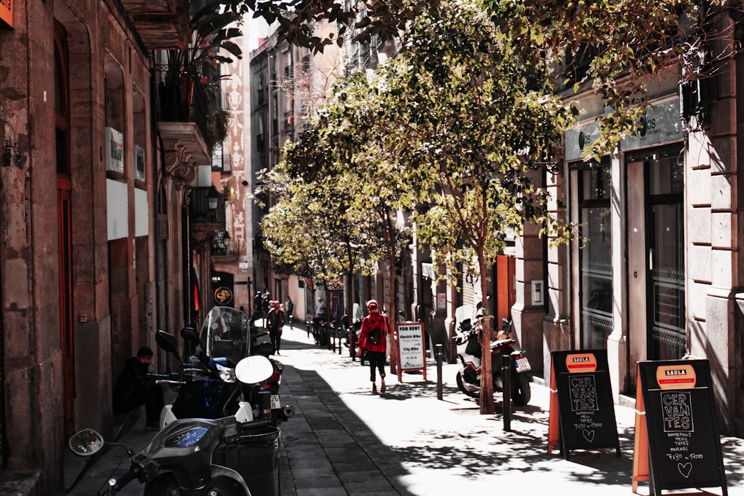 Street in Gracia Barcelona, an area to compare for lower hotel prices