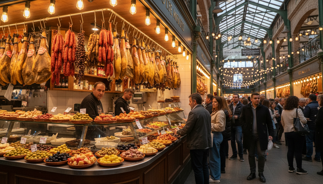 Madrid 3 Day Itinerary: My Perfect Spanish Getaway 1 Vibrant food stalls inside Mercado San Miguel