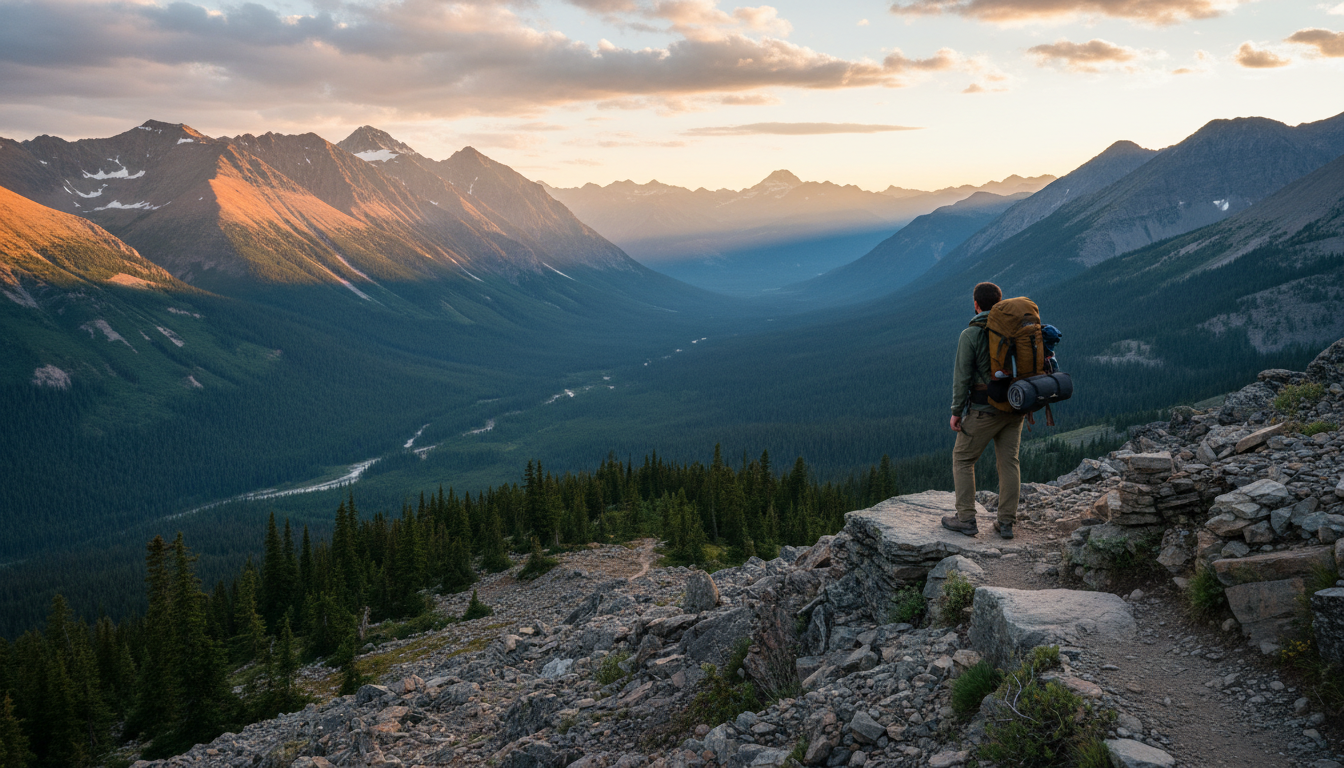 Vacation in America: How I Planned My Unforgettable Trip 2 Hiker looking over the vast Rocky Mountains during a vacation in America