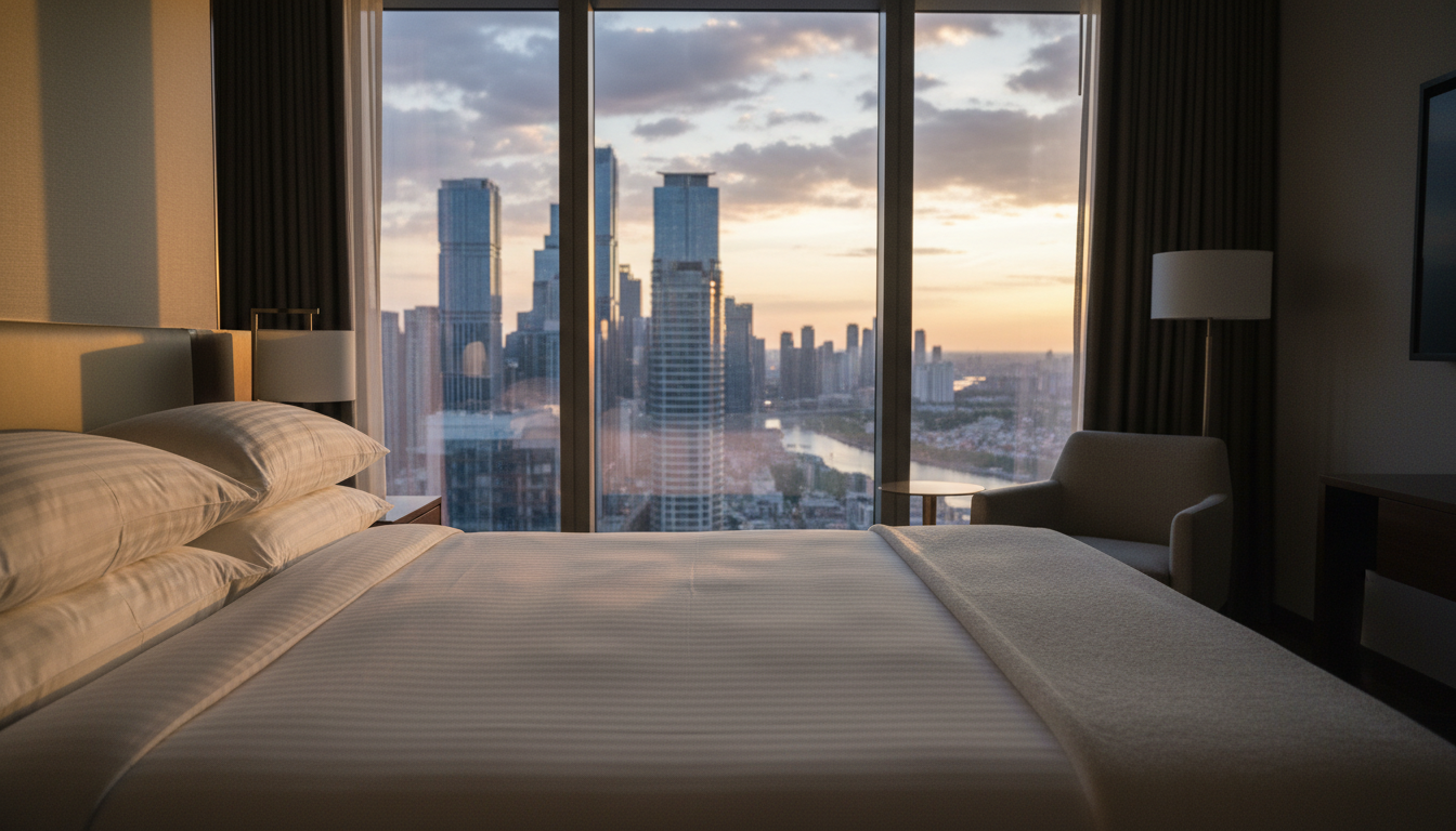 Why Weekday Hotel Rates Save Me Thousands on Travel 2 Upgraded hotel suite with city view booked using weekday hotel rates