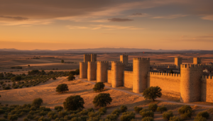 Avila province travel guide showcasing the historic medieval walls at sunset