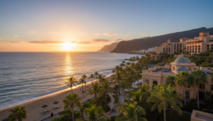 Ultimate Guide to the Best Travel Destinations 117 best hotels in Tenerife beachfront luxury resort at sunset