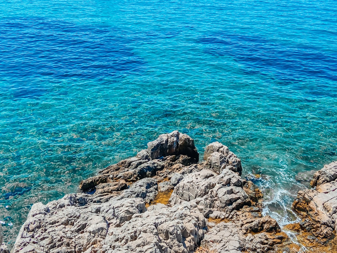 Aegean coast and blue sea near Bodrum in Turkey