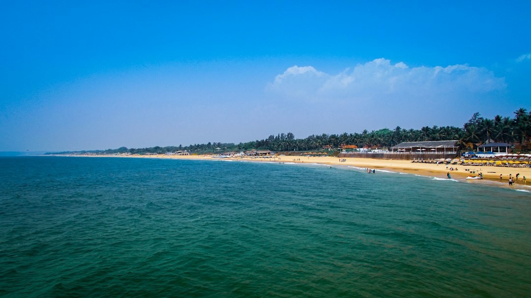 Coastal view from Aguada Fort in Goa, India