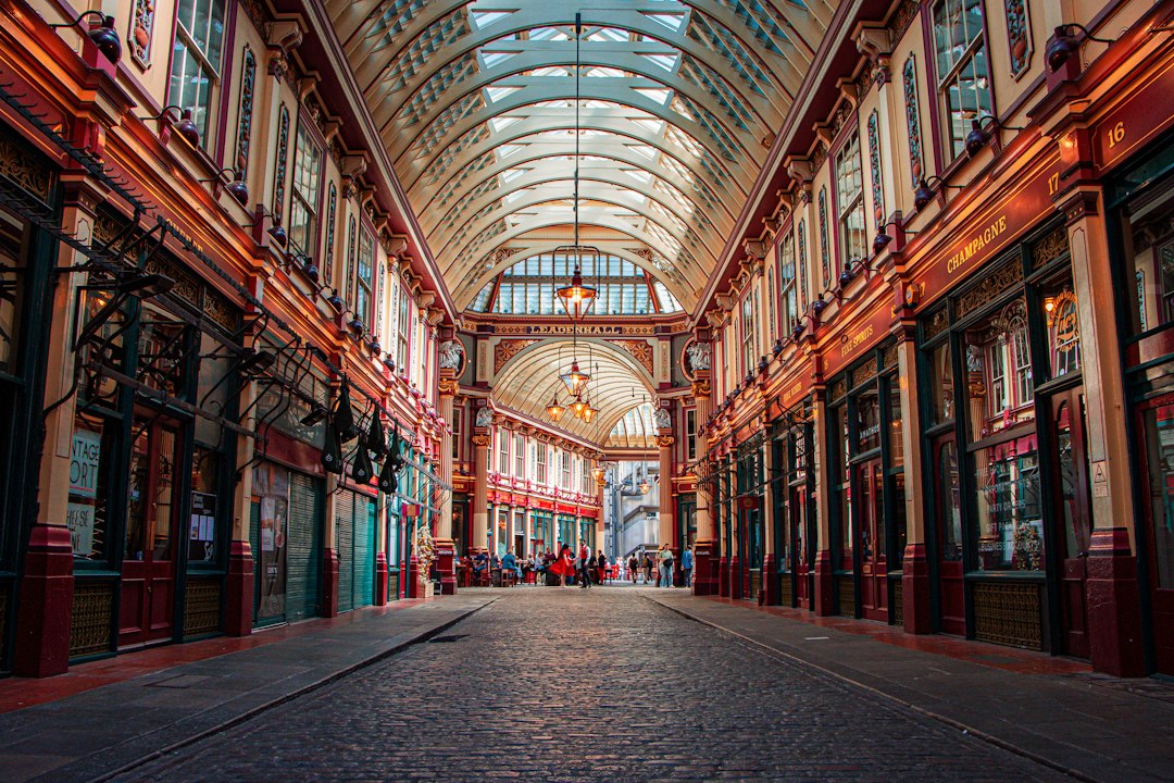 Leadenhall Market in London illustrating specialist shopping areas