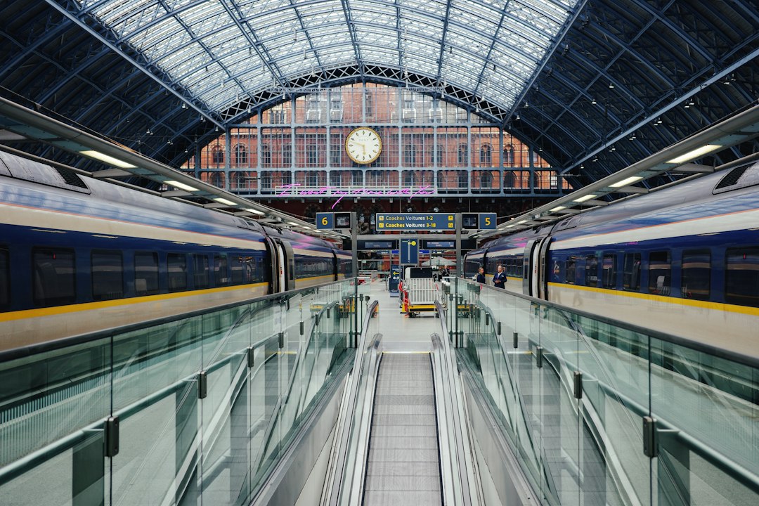 Train at a station illustrating multi-city route planning