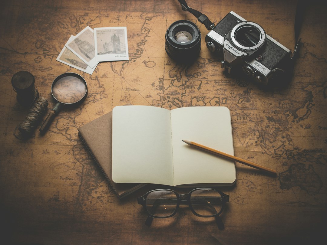 Travel journal and map for building a useful bucket list
