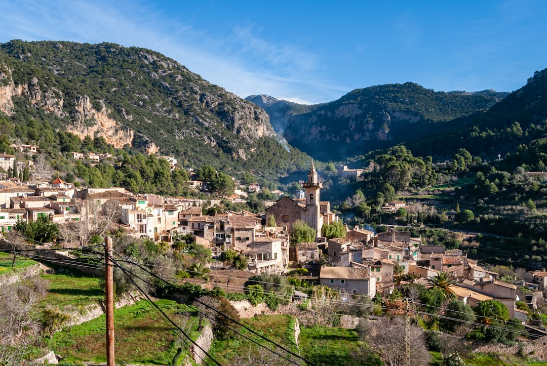 Village and mountain landscape in Ávila province, Spain